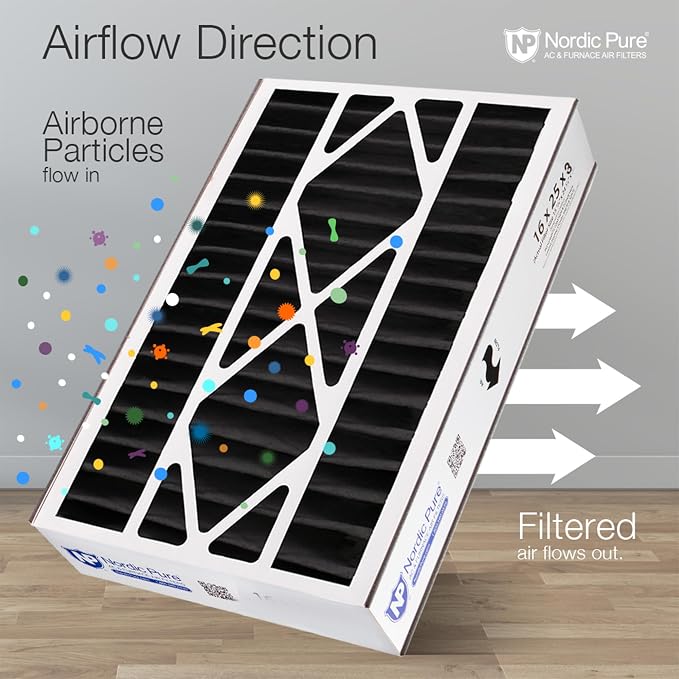 Nordic Pure Air Bear Cub 16x25x3 Replacement Carbon Odor Reduction Merv 8 Air - Image 8
