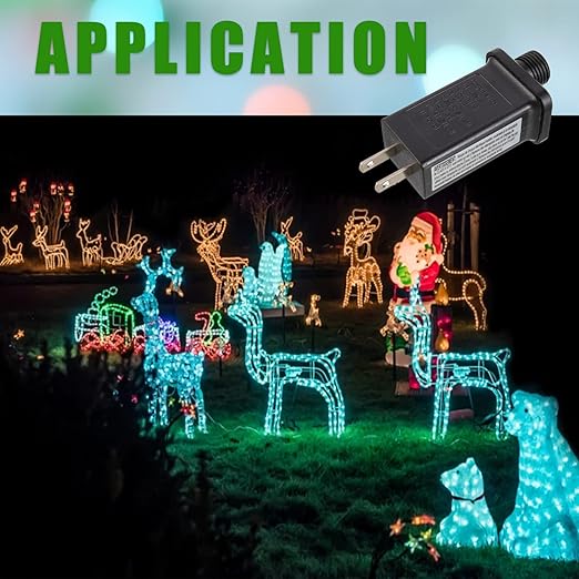 SIGANDG 30V 6W LED Transformer Replacement Class 2 Power LED Controller with 8 Modes Supply for Christmas String Light Inflatable Decorations IP44 Waterproof Low Voltage Transformer(2 Pcs)