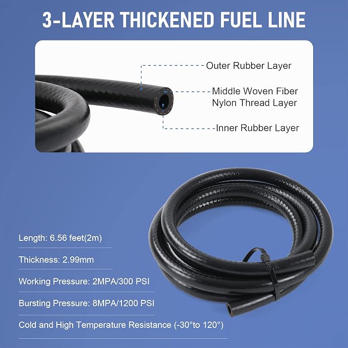 Universal Electric Fuel Pump Kit 12v 3-6 PSI Low Pressure - Image 4