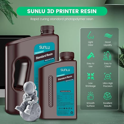 SUNLU 3D Printer Resin 4kg, Fast Curing Standard 3D Resin - Image 3