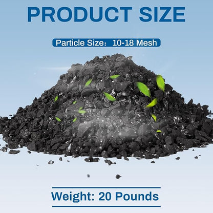 Timgle Bulk Water Air Filter Activated Charcoal Coconut Hull Granular Activated - Image 2