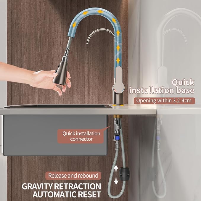 Kitchen Sink Faucet with Pull - Image 7