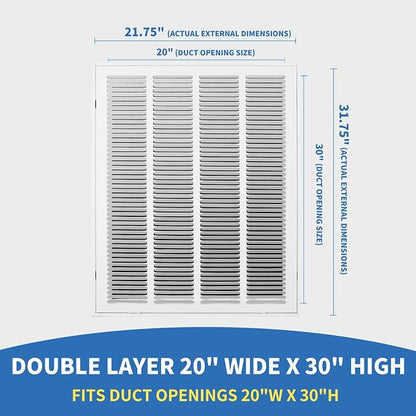 20x30 Return Air Grille, Return Air Vent Cover - Image 2