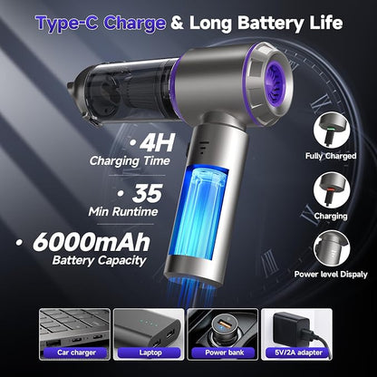 Car Vacuum Portable Cordless, 22000PA High Power handheld Vacuum Cleaner - Image 7
