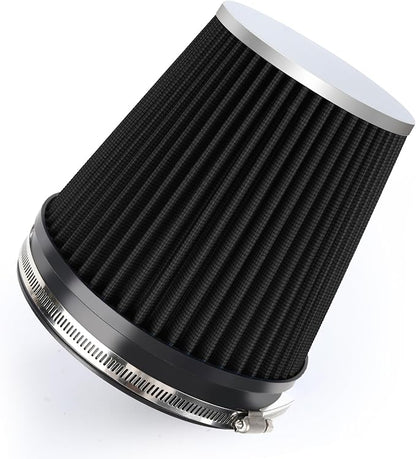6" 152mm Cold Air Intake Filter Clamp-On Replacement High Flow Inlet Air Filter by DrivewithConfidence