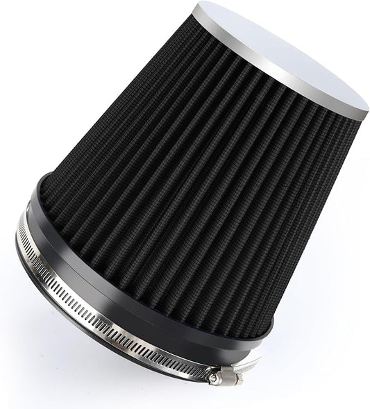 6" 152mm Cold Air Intake Filter Clamp-On Replacement High Flow Inlet Air Filter by DrivewithConfidence