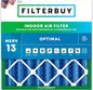Filterbuy 24x24x4 Air Filter MERV 13 Optimal Smoke & Allergy Defense, by Filterbuy