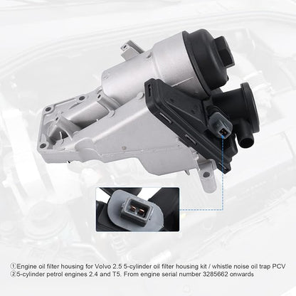 Oil Filter Housing with Gasket for 2004-2016 Volvo C30 C70 S40 S60 V50 V60 XC60 - Image 5