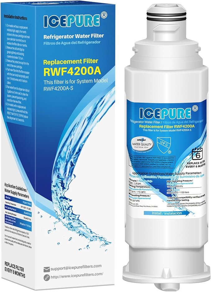 ICEPURE DA97-17376B Refrigerator Water filter Compatible by ICEPURE