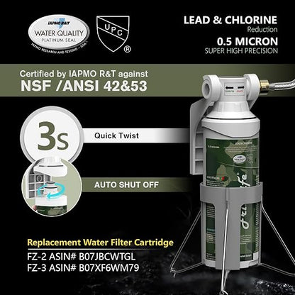 FRIZZLIFE RV Water Filter-NSF/ANSI 53&42 Certified Inline Hose Filter - Image 2