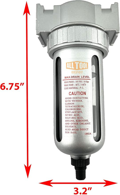 1/2" NPT MID FLOW Particulate Filter/Water Trap - Image 2
