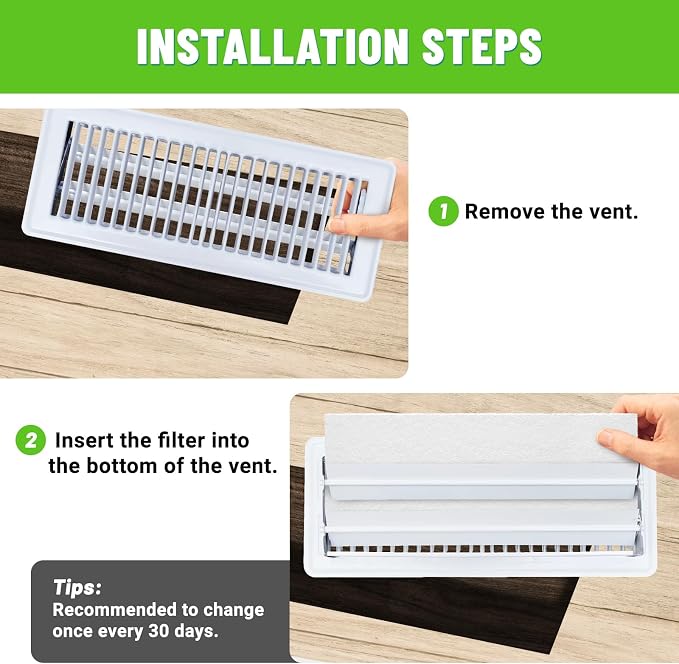 Air Vent Filters, Pack 10 Floor Vent Register Filters - Image 4