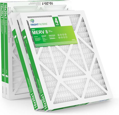 16x20x1 Air Filter 4 Pack, Durable MERV 8 Pleated Home HVAC AC Furnace Filters - Image 8