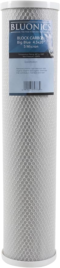 Bluonics 4.5 x 20" Carbon Block Water Filters 6 pcs 4.5" x 20" Cartridges - Image 3