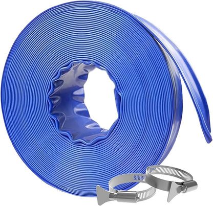 Poolvio Backwash Hose 2" x 50 ft, Tear-Resistant & Leak-Free by POOLVIO