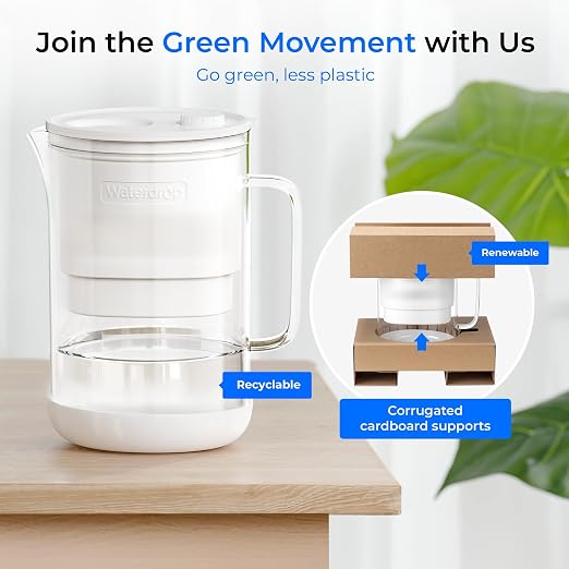 Waterdrop Large Glass Water Filter Pitcher, Eco-Friendly, - Image 6