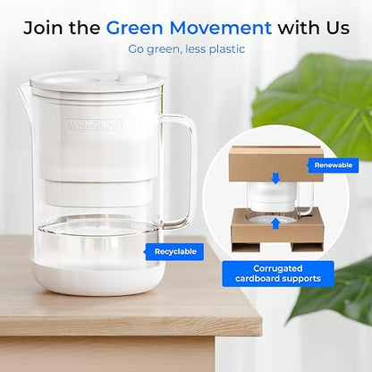 Waterdrop Large Glass Water Filter Pitcher, Eco-Friendly, - Image 6