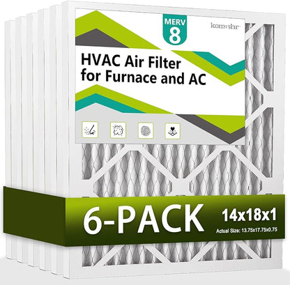 14x18x1 Air Filter MERV 8, HVAC/Furnace AC Filter Replacement, Dust by Komashr