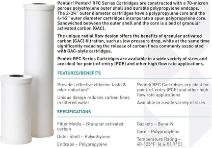 Pentair Pentek RFC-20 Carbon Water Filter, Whole House Radial Flow Carbon - Image 4