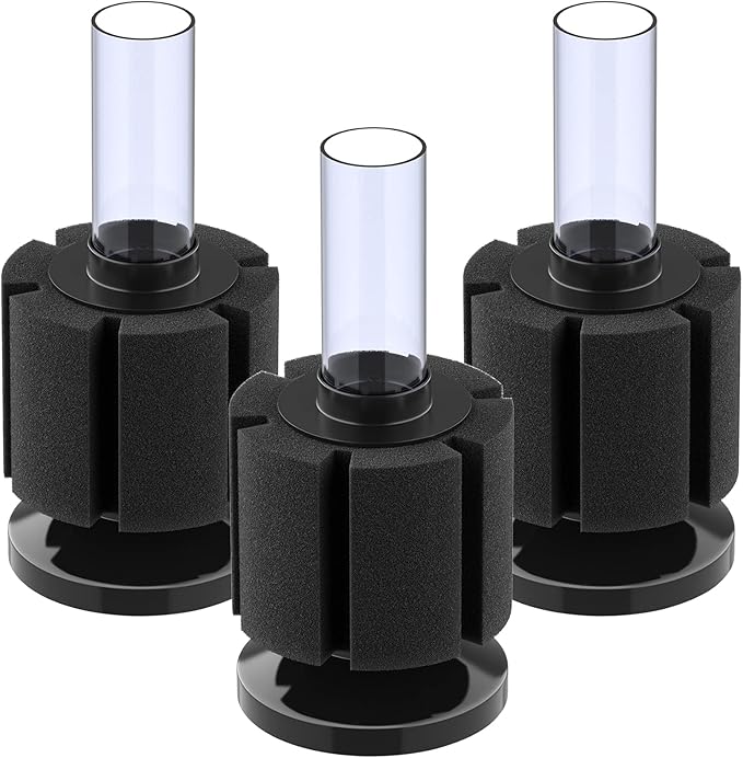 Pawfly 3 Pack Aquarium Sponge Filter Quiet Betta Fry Shrimp and Small Fish Foam by Pawfly