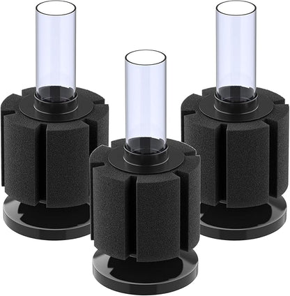 Pawfly 3 Pack Aquarium Sponge Filter Quiet Betta Fry Shrimp and Small Fish Foam by Pawfly