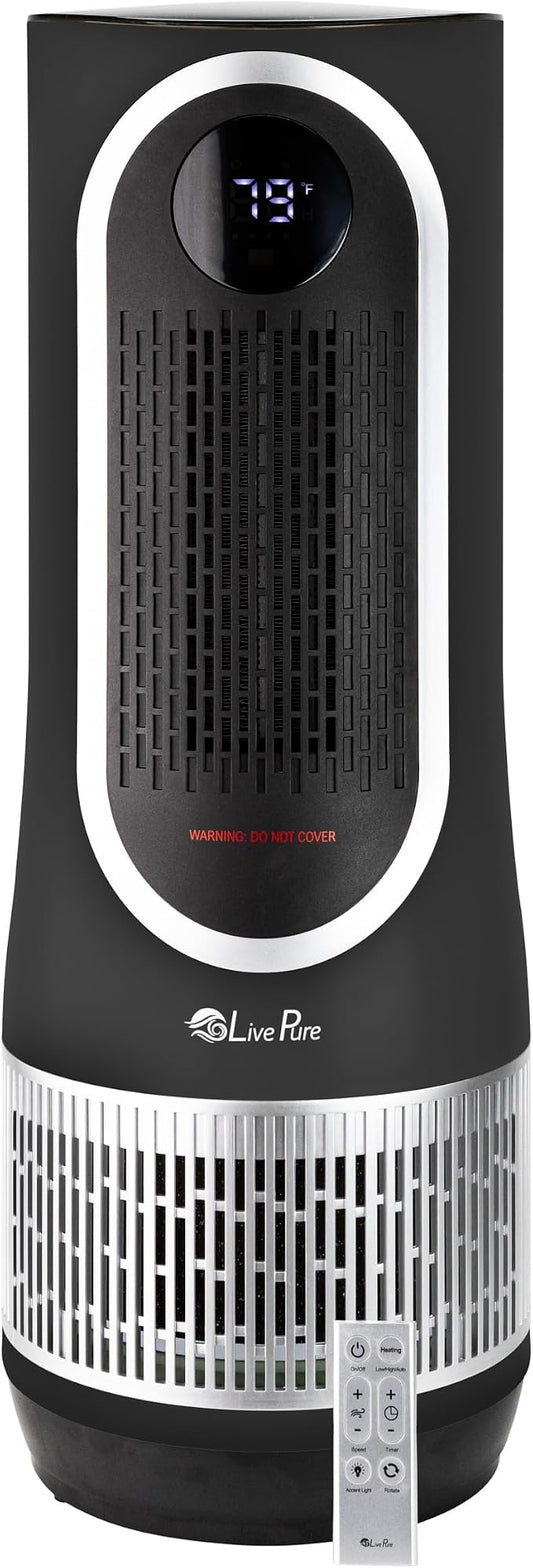 LivePure 3-in-1 LP500 Clean Heat Air Purifier & Electric Heater – Oscillating by LivePure