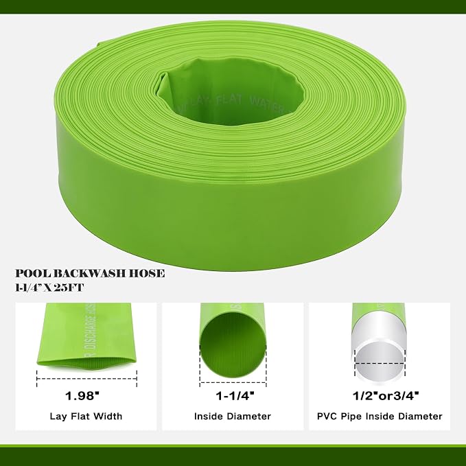 Eastrans 1-1/4'' x 25 FT Pool Backwash Hose - Image 2