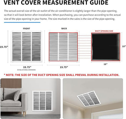 18x18 Air Return Grille, Air Return Vent Cover, Flat Vent Cover, Rejillas De - Image 4