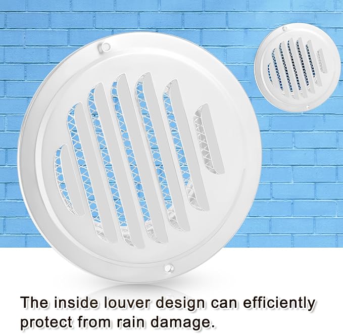 Zonon 8pcs Stainless Steel Soffit Vents 6 Inch Round Dryer Vent Cover - Image 7