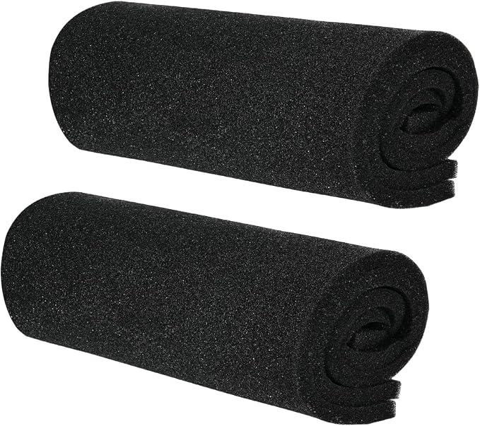 AQUANEAT 2 Pack Aquarium Bio Sponge Filter Media Pad Cut-to-Size Open Cell Foam by Aquaneat