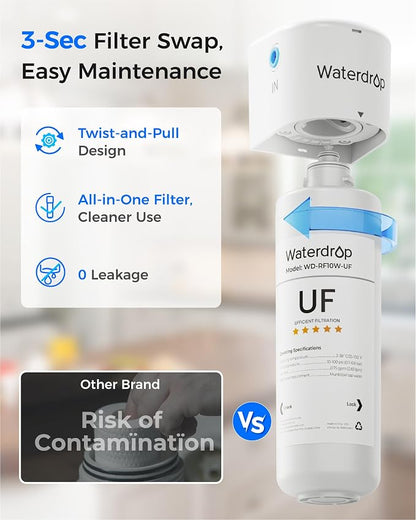 Waterdrop 10UAW-UF 0.01 μm Ultra Filtration Under Sink Water Filter System - Image 9