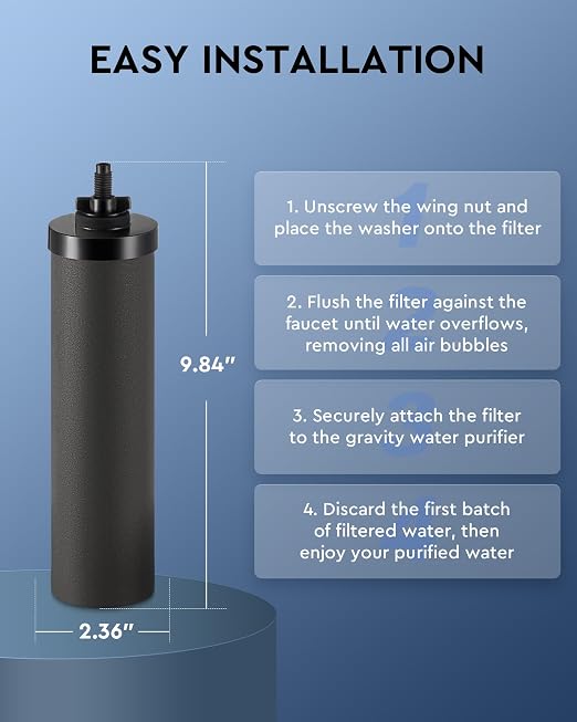 CO-Z Water Filter Replacements, 2 Activated Carbon Water Filters - Image 9