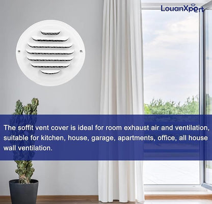 4 Inch Round Air Vent Covers, LouanXpert Stainless Steel Soffit Vent Covers - Image 4