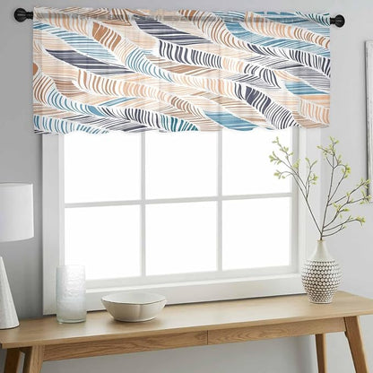 Abstract Stripes Sheer Valance Curtains - Image 3