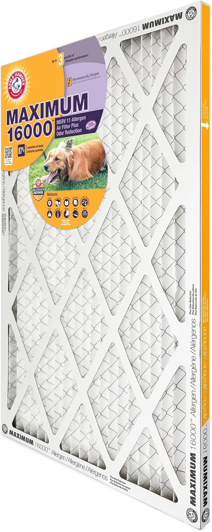 Arm & Hammer Max Allergen & Odor Reduction 14x20x1 Air and Furnace Filter - Image 3