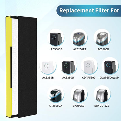 3-Pack True FLT5000 FLT5250PT FLT5111 HEPA Replacement Filter C, Compatible - Image 2