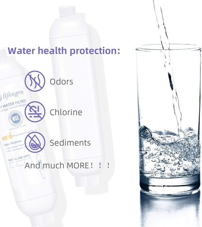 lifeegrn RV Water Filter with Hose Protector, Inline Water Filter, Chlorine and - Image 3