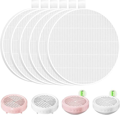 6 Pack HPro Nail Dust Collector Replacement Filters, Compatible by HeptaFiltra