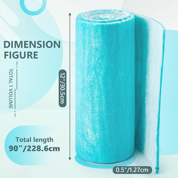 Tudomro 2 Roll 12 x 90 x 0.5 Inch Air Filter Material Vent Filters Plus - Image 2