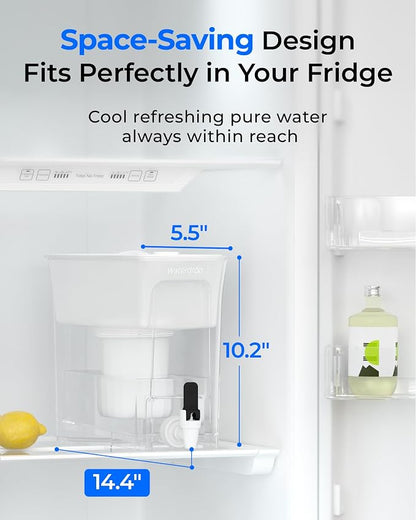 Waterdrop 0 TDS 35-Cup Slim Water Filter Dispenser, Large Capacity, PFOA/PFOS - Image 6