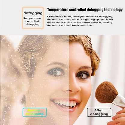 JSLJDM 500X500 mm Illuminated Backlit LED Bathroom Mirror, Wall Mounted - Image 6