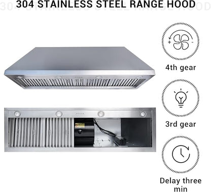 CHETTO C Stainless Steel Range Hood Cover - Image 5