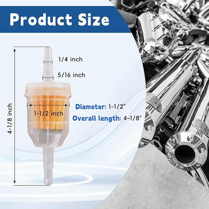 36 Pack Gas Inline Fuel Filter 1/4 x 5/16 Replacement - Image 2
