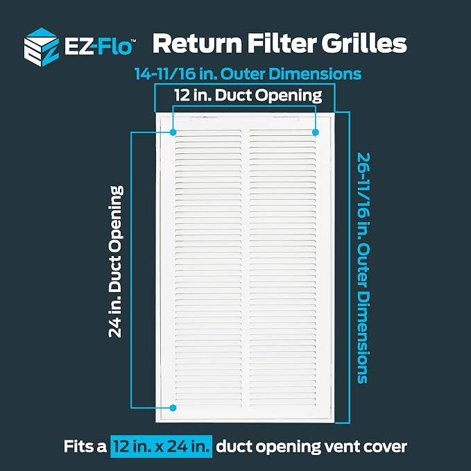 EZ-FLO 12 x 24 Inch Return Air Vent Cover - Image 2