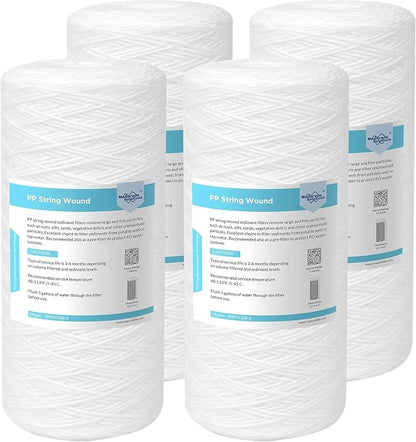Membrane Solutions 1 Micron 10"x4.5" String Wound Whole House Water Filter by MembraneSolutions
