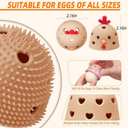 Egg Washer for Fresh Eggs, Egg Scrubber for Fresh Eggs, Egg Brush for Cleaning - Image 5