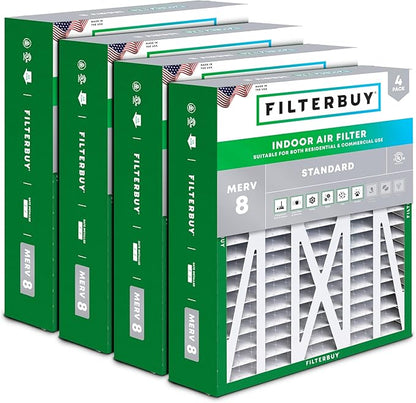 Filterbuy 20x23x5 Air Filter MERV 8 Essential Dust & Allergy Defense, Pleated by Filterbuy