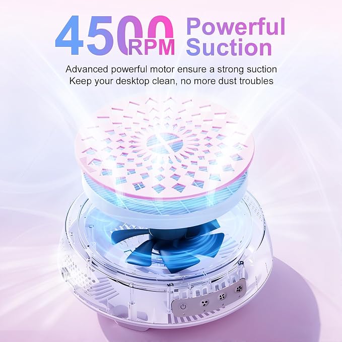 Professional Nail Dust Collector, Quiet Nail Vacuum Cleaner Machine - Image 2