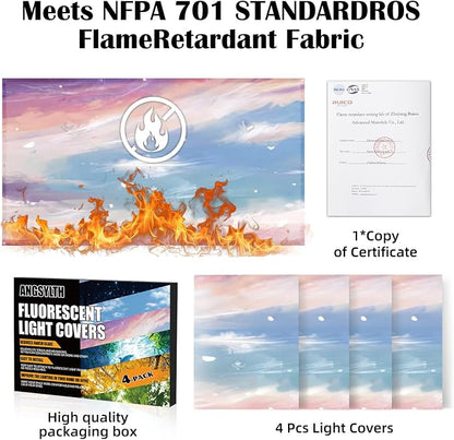 4 Pcs Fluorescent Light Covers - Image 2