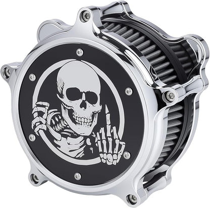 Motorcycle Air Filter Skull Style Air Cleaner - Image 7